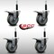 Service Caster 4'' SS Gray Poly Swivel 3/4'' Expanding Stem Caster Set Total Lock Brake, 4PK SCC-SSEXTTL20S414-PPUB-34-4 - alternate 3